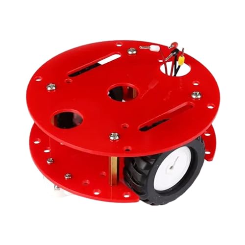 DIY Model Chassis für Roboterautos, Zweirad Setup mit Reduktionsmotorzubehör, Rot DIY Model Chassis für Roboterautos, Zweirad Setup mit Reduktionsmotorzubehör, Rot von HuadaXtai