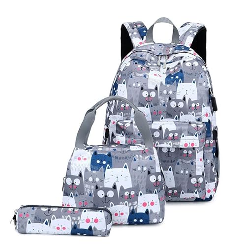 DREI-teilige lässige gedruckte Rucksack, Mädchen Schultasche, Computer Tasche(C) von Generic
