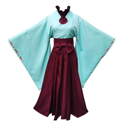 Damen Anime Cosplay Kostüme Für Akane Aoi Kimono Anzug Halloween Party Outfits (Blau,XXL) von Generic