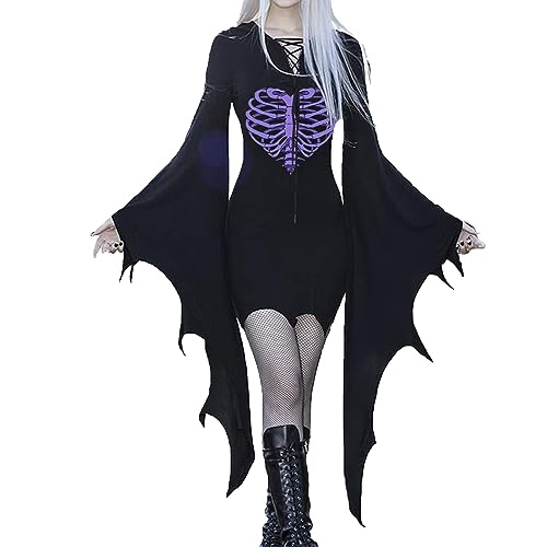 Damen Halloween Retro Mittelalter Hexenkleid mit ausgestellten Ärmeln Viktorianische Renaissance Kapuze Gothic Langes Kleid Halloween Party Cosplay Kostüme Outfit Halloween Costume Damen Damen Halloween Retro Mittelalter Hexenkleid mit ausgestellten Ärmeln Viktorianische Renaissance Kapuze Gothic Langes Kleid Halloween Party Cosplay Kostüme Outfit Halloween Costume Damen von Generic