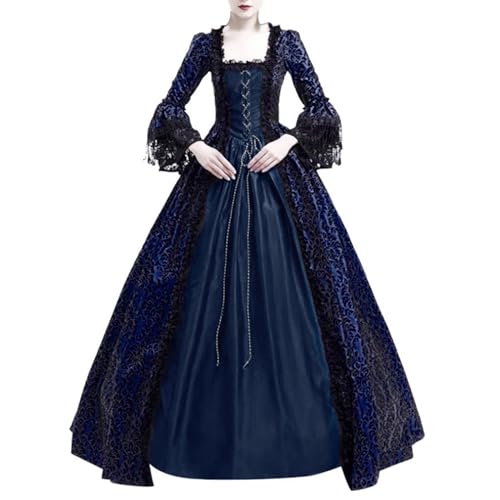 Damen Mittelalter Kleid Lang Mittelalter Kostüm Bodenlang Barock Mittelalter Kleidung Vintage Gothic Kleid Retro Rokoko Hexenkostüm Maskerade Weihnachten Damen Mittelalter Kleid Lang Mittelalter Kostüm Bodenlang Barock Mittelalter Kleidung Vintage Gothic Kleid Retro Rokoko Hexenkostüm Maskerade Weihnachten von Generic