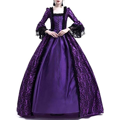 Damen Mittelalter Kleid Lang Mittelalter Kostüm Bodenlang Barock Mittelalter Kleidung Vintage Gothic Kleid Retro Rokoko Hexenkostüm Maskerade Weihnachten Damen Mittelalter Kleid Lang Mittelalter Kostüm Bodenlang Barock Mittelalter Kleidung Vintage Gothic Kleid Retro Rokoko Hexenkostüm Maskerade Weihnachten von Generic