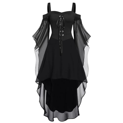 Damen Mittelalter Kostüm Gothic Kleid Mit Trompetenärmel Renaissance Kostüm Korsett Viktorianisches Kleid Gothic Halloween Klei d Kostüms Übergröße A-Linie Schnüren Maxi Kleider Schmetterlingsärmeln Damen Mittelalter Kostüm Gothic Kleid Mit Trompetenärmel Renaissance Kostüm Korsett Viktorianisches Kleid Gothic Halloween Klei d Kostüms Übergröße A-Linie Schnüren Maxi Kleider Schmetterlingsärmeln von Generic