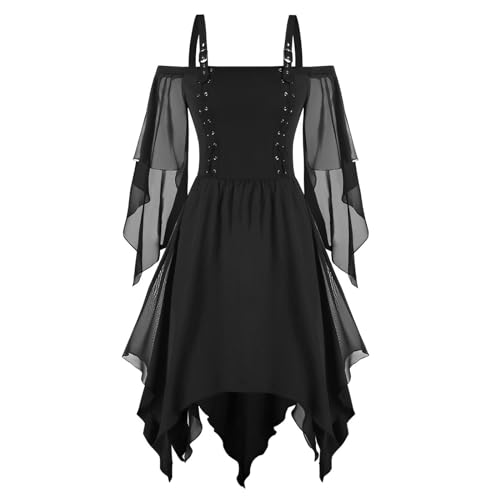 Damen Mittelalter Kostüm Gothic Kleid Mit Trompetenärmel Renaissance Kostüm Korsett Viktorianisches Kleid Gothic Halloween Klei d Kostüms Übergröße A-Linie Schnüren Maxi Kleider Schmetterlingsärmeln Damen Mittelalter Kostüm Gothic Kleid Mit Trompetenärmel Renaissance Kostüm Korsett Viktorianisches Kleid Gothic Halloween Klei d Kostüms Übergröße A-Linie Schnüren Maxi Kleider Schmetterlingsärmeln von Generic