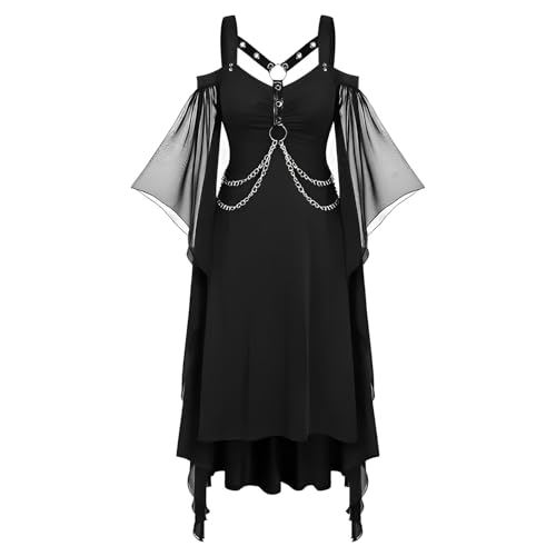 Damen Mittelalter Kostüm Gothic Kleid Mit Trompetenärmel Renaissance Kostüm Korsett Viktorianisches Kleid Gothic Halloween Klei d Kostüms Übergröße A-Linie Schnüren Maxi Kleider Schmetterlingsärmeln Damen Mittelalter Kostüm Gothic Kleid Mit Trompetenärmel Renaissance Kostüm Korsett Viktorianisches Kleid Gothic Halloween Klei d Kostüms Übergröße A-Linie Schnüren Maxi Kleider Schmetterlingsärmeln von Generic