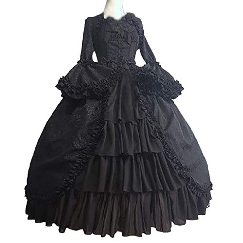 Damen Mittelalterliche Kleid mit Trompetenärmel, Mittelalter Viktorianischen Königin Kleider Renaissance Gotisch Maxikleid Karneval Party Kostüm Damen Mittelalterliche Kleid mit Trompetenärmel, Mittelalter Viktorianischen Königin Kleider Renaissance Gotisch Maxikleid Karneval Party Kostüm von Generic
