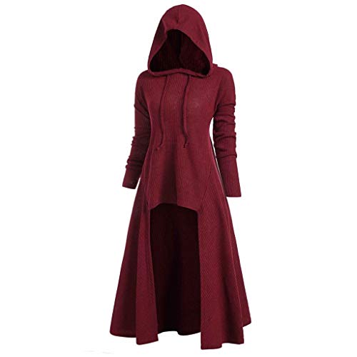 Damen Umhang Mit Kapuze,Halloween Kostüm Umhang,Großgrößen Cape Korsett Top Vintage Robe Kleid Kapuzenumhang Gothic Umhang Mittelalter Verkleidung Uniform Für Erwachsene Faschingskostüme von Generic