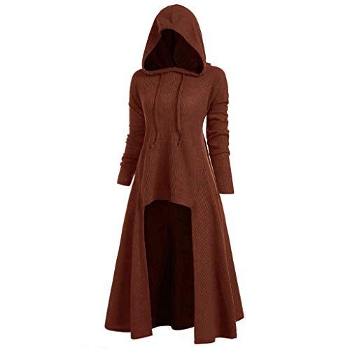 Damen Umhang Mit Kapuze,Halloween Kostüm Umhang,Großgrößen Cape Korsett Top Vintage Robe Kleid Kapuzenumhang Gothic Umhang Mittelalter Verkleidung Uniform Für Erwachsene Faschingskostüme von Generic