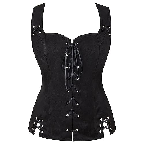 Damen Weste Cosplay Kostüm Mieder Panzer Die mittelalterlichen Hofherren trugen Bühnenkostüme mit Mantel Deku-Cosplay-Kostüm von Generic