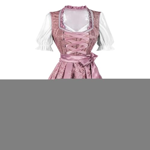 Damisches Oktoberfest-Kostüm - Bayrisches Für Halloween Karneval | Atmungsaktives Dirndl mit Bluse und Schürze für Auftritte und Fotoshootings Damisches Oktoberfest-Kostüm - Bayrisches Für Halloween Karneval | Atmungsaktives Dirndl mit Bluse und Schürze für Auftritte und Fotoshootings von Generic
