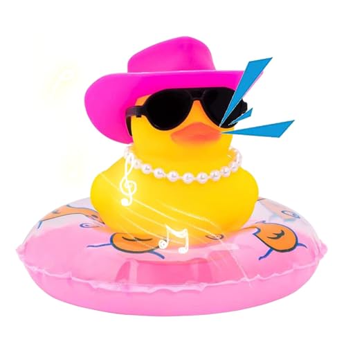 Dashboard Gummi-Ente - Niedliche Auto-Verzierung, Mini Badeente | Gelber Gummi mit Klang, Lustiges Armaturenbrett Dekoration Spielzeug mit Fliegenschal Sonnenbrille, Autoinnenraum Für Kinder Dashboard Gummi-Ente - Niedliche Auto-Verzierung, Mini Badeente | Gelber Gummi mit Klang, Lustiges Armaturenbrett Dekoration Spielzeug mit Fliegenschal Sonnenbrille, Autoinnenraum Für Kinder von Generic
