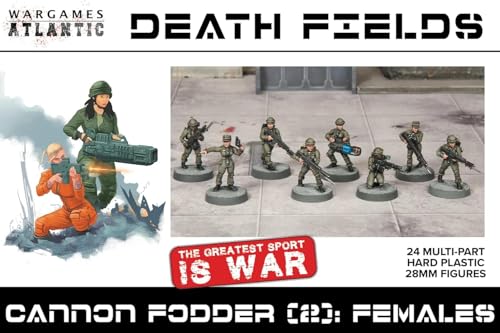 New Death Fields – Cannon Fodder 2 = Frauen (24 Figuren) mehrteiliger Hartplastik (hochschlagfestes Polystyrol) 28 mm Figuren von My Pet Elephant