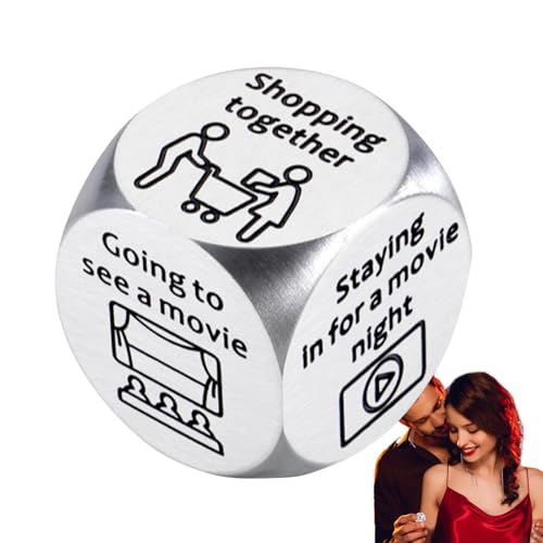 Decision Dice, Nacht-Spiel, Datum, Datum, Edelstahl, Valentinstag, Datierung, Wahl, Funny Choice Tool Selector Cube für Freund Paar Freundin von Generic