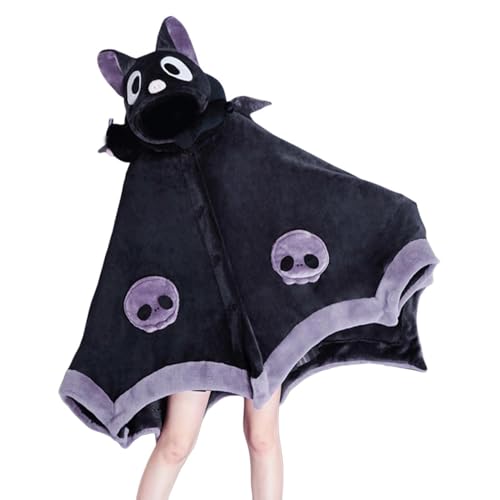 -Decke-Umhang – Halloween- -Umhang, Fledermausflügel-Umhang für Kostüm | Fledermausförmige Decke, Decke-Umhang, gemütlicher -Umhang für Erwachsene, Halloween-Pa von Generic