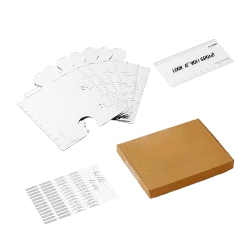 Dekorative Höhendiagramm-Spiegelte Puzzle-Wachstumslineer, Wand montierter Höhe Tracker | Kinder im Kindergarten Wandkunst, Schlafzimmerwachstumskarte, Spielzimmermessskala, stilvolles Zimmerdekor, von Generic