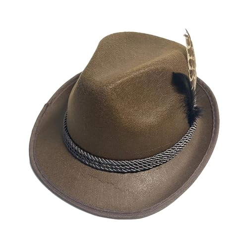 Deutsche Oktoberfest-Hüte - Weiche deutsche Hüte für Erwachsene | Alpenhüte mit Feder | Weiche deutsche Hüte für Erwachsene | Bequemer Bayerischer Hut für Rollenspiele Party Deutsche Oktoberfest-Hüte - Weiche deutsche Hüte für Erwachsene | Alpenhüte mit Feder | Weiche deutsche Hüte für Erwachsene | Bequemer Bayerischer Hut für Rollenspiele Party von Generic