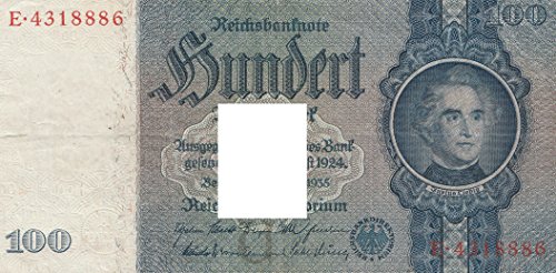 Deutsches Reich Rosenbg: 176a, Udr.- BST. U, Serie: E, Friedensdruck, Wz. Liebig gebraucht (III) 1935 100 Reichsmark (Banknoten für Sammler) von Generic