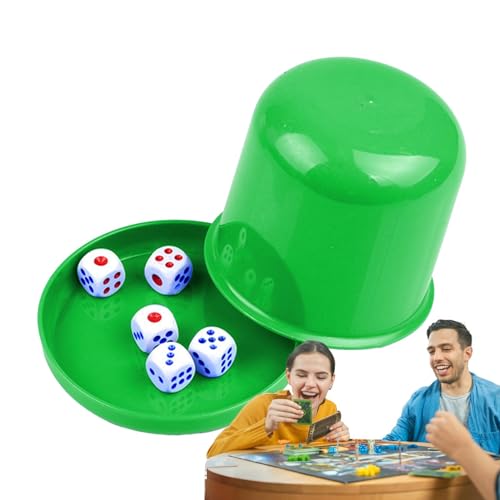 Dice Shaker Cup for Parties - Würfelspielset | Familien-Würfelbecher-Set, Würfel-Shaker-Becher mit 5 Würfeln, Würfel-Shaker für -Party, Familien-Würfelspiele Dice Shaker Cup for Parties - Würfelspielset | Familien-Würfelbecher-Set, Würfel-Shaker-Becher mit 5 Würfeln, Würfel-Shaker für -Party, Familien-Würfelspiele von Generic