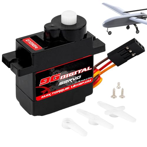 Digital – RC Toy MOORT, Low Brush Servo-Zubehör | Hochpräzises Design mit einem Drehmomentausgang von 1,4 kg und einem von 180 Grad, leichte und tragbare Struktur Digital – RC Toy MOORT, Low Brush Servo-Zubehör | Hochpräzises Design mit einem Drehmomentausgang von 1,4 kg und einem von 180 Grad, leichte und tragbare Struktur von Generic