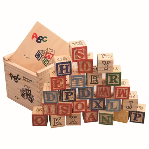 Digitale Buchstabenblöcke aus Holz zum Stapeln, Bauen, Sortieren von Spielzeug für Kleinkinder oder Alphabet-Blöcke, Lernspielzeug von Generic