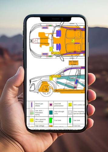 Generic Digitale Rettungskarte per QR-Code, kompatibel mit Tesla Model Y (ab 2022), Auto, Notfallkarte, Rettungskarte, Fahrzeugbesitzer, unisex von Generic