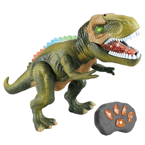 Dinosaurier, ferngesteuert, elektrisch, Dinosaurier, mit Licht zum Verdampfen und Brüllen – Elektronische RC-Figur, Walking, Spielzeug, als Geschenk für Geburtstag, Party, Weihnachten von Generic
