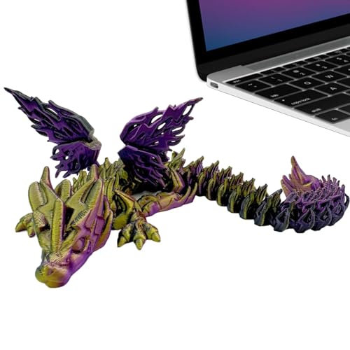 Dinosaurier-Druck, bewegliche Dinosaurier-Figuren, Fidget Toy Dinosaurier bedruckt mit Flügeln, Tischdekoration in Form eines Dinosauriers, flexibel, Farbverlauf, Dinosaurier-Druck, bewegliche Dinosaurier-Figuren, Fidget Toy Dinosaurier bedruckt mit Flügeln, Tischdekoration in Form eines Dinosauriers, flexibel, Farbverlauf, von Generic