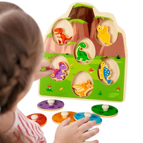 Dinosaurier-Ei-Holzpuzzle, Dinosaurier-Eier Knöchel, sensorische Assoziationsspiele aus Holz – mehrschichtige Dinosaurier-Matching-Spiele Dinosaurier-Ei-Holzpuzzle, Dinosaurier-Eier Knöchel, sensorische Assoziationsspiele aus Holz – mehrschichtige Dinosaurier-Matching-Spiele von Generic