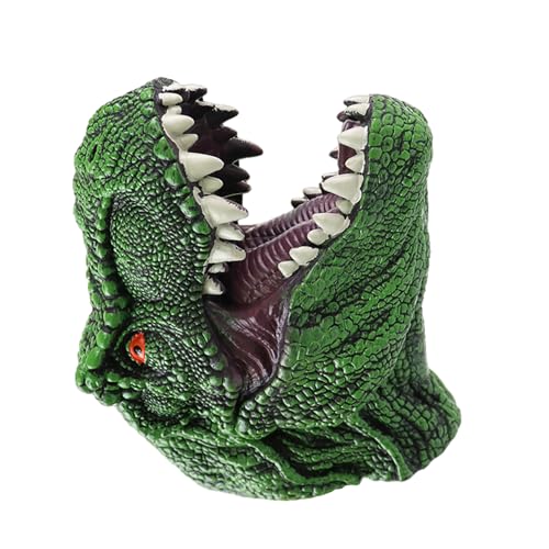 Dinosaurier -Handpuppen - Tierpuppe mit beweglicher Mund | Gummi -Rex -Spielzeug für einfallsreiches Spaß, Rollenspiele Abenteuer, Gruppenspiele oder unterhaltsame Geschichtenzeit mit Kindern von Generic