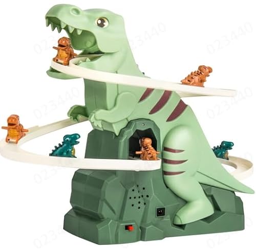 Dinosaurier-Kletterrutsche, Musikspielzeug, Dinosaurier-Klettertreppenspielzeug, Dinosaurier-Treppensteigerspielzeug, Rennstreckenspiel, Rutschenrollenspielzeug für Kindergeschenke (Green, 17x14x20cm) Dinosaurier-Kletterrutsche, Musikspielzeug, Dinosaurier-Klettertreppenspielzeug, Dinosaurier-Treppensteigerspielzeug, Rennstreckenspiel, Rutschenrollenspielzeug für Kindergeschenke (Green, 17x14x20cm) von Generic