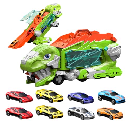 Dinosaurier-LKW | Faltbarer Transportwagen – Tragbarer Transporter mit acht Autos ab 3 Jahren und älter für Reisen, Haus, Geburtstag, Weihnachten Dinosaurier-LKW | Faltbarer Transportwagen – Tragbarer Transporter mit acht Autos ab 3 Jahren und älter für Reisen, Haus, Geburtstag, Weihnachten von Generic