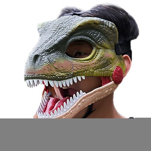 Dinosaurier Masque, Dinosaurier Masquerade - Dinosaurier-Kostüm Mit Klang,Realistischer Kopf, Roar Claws Spielzeug, Lustige Halloween-Kostüme Für Kinder von Generic