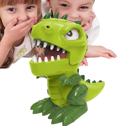 Dinosaurier-Modus-Spiele, Dinosaurier-Spiel mit Zähnen | Cartoon Tischplatte kniffliges Spiel Drücken Sie Zahn runter Spiel,Lustiges Spielzeug Drücken Sie Zahn runter Spiel mit Sound und Licht für von Generic