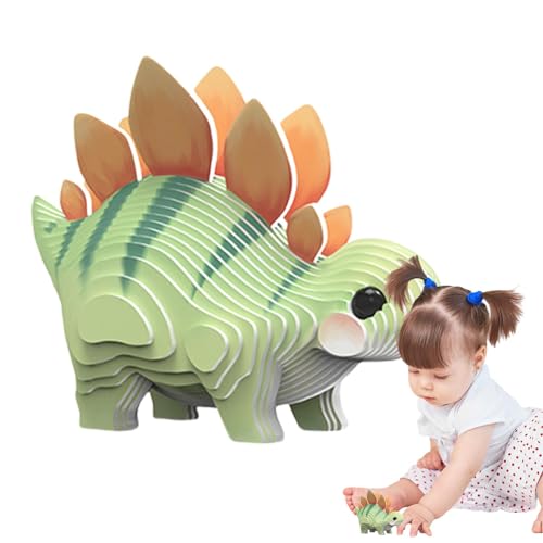 Dinosaurier-Puzzle für Kinder, Dinosaurier-Puzzle für Kinder, Tierpuzzle mit Dinosauriern - Spielzeug für frühkindliche Bildung, Farbkenntnis, Koordination OC von Generic