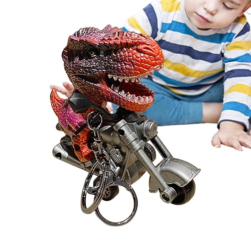 Dinosaurier Spielzeug Zurückziehen, Dinosaurier Spielzeug für Kinder - Dinosaurier Spielzeug Auto Spielzeug Dinosaurier Motorrad Reibungsangetrieben | Lustiger Schlüsselanhänger für au von Generic
