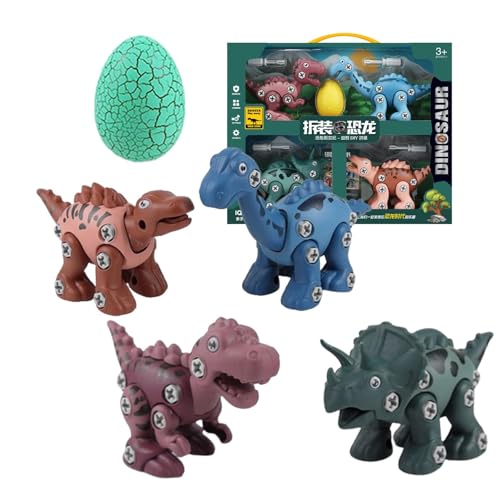 Dinosaurier-Spielzeug mit Stiel, abnehmbares Dinosaurier-Spielzeug, Konstruktionsspielzeug für Bohrmaschinen. Das Dinosaurier-Schrauben-Spielzeug verbessert das Logikspiel, die Vorschule von Generic