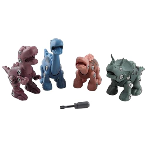 Dinosaurier-Spielzeuge zerlegen, Dinosaurier zerlegen - 4-teiliges Dinosaurier-Puzzle zum Bauen von Dinosauriern Spielzeug | STEM Lernspielzeug mit Dinosaurierfiguren Rea von Generic