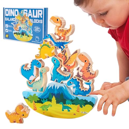 Dinosaurier-Stapelbausteine aus Holz, Dinosaurier-Bausteine für Kinder, stapelbare Dinosaurier-Bausteine – Lernspiel Stem Dinosaurier-Stapelbausteine aus Holz, Dinosaurier-Bausteine für Kinder, stapelbare Dinosaurier-Bausteine – Lernspiel Stem von Generic