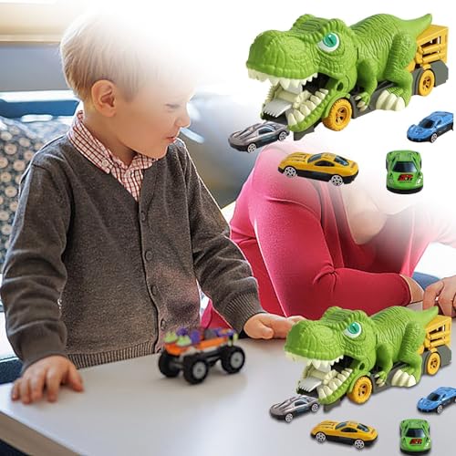 Dinosaurier Themen Große Spielzeug Auto Lagerung Modell Für Kinder Trägheit Langlebig Und Belastbar Transport Fahrzeug Nby83 (Green, 32cm) von Generic