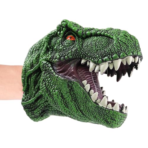 Dinosaurier aus Gummi – Spielzeug, Handpuppenhandschuhe | Handpuppe aus weichem Gummi, Tyrannosaurus Rex Triceratops, Modell Simulationstier für von Generic