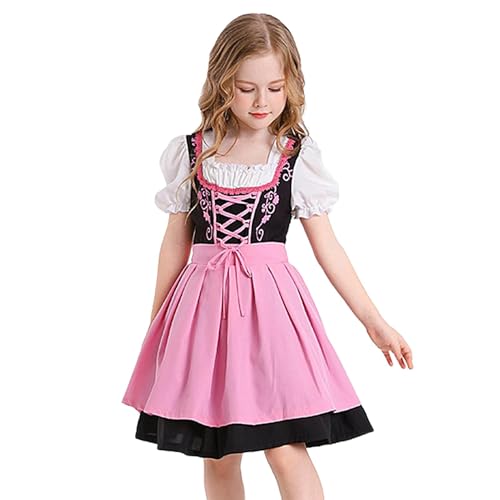 Dirndl Kleid Mädchen Dirndl Kleid Kinder Dirndl Kleid Kinder Mädchen Bierparty Dirndl Kostüm Kinder 2-12 Jahre Oktoberfest Karneval von Generic