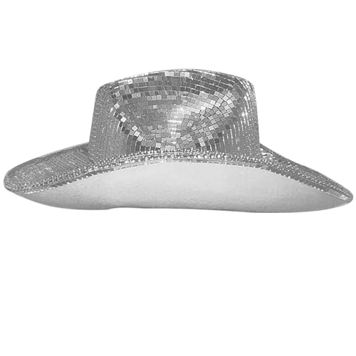 Disco Hat - Brilliant Cowboyhut, Mode Glitter Cap | einzigartiger Partyhut, Lustiger Party -Accessoire, Karnevalshut und Geburtstage für funkelnde Verkleidungen, Dieser Cowboy -Hut mit Disco -Ball häl Disco Hat - Brilliant Cowboyhut, Mode Glitter Cap | einzigartiger Partyhut, Lustiger Party -Accessoire, Karnevalshut und Geburtstage für funkelnde Verkleidungen, Dieser Cowboy -Hut mit Disco -Ball häl von Generic