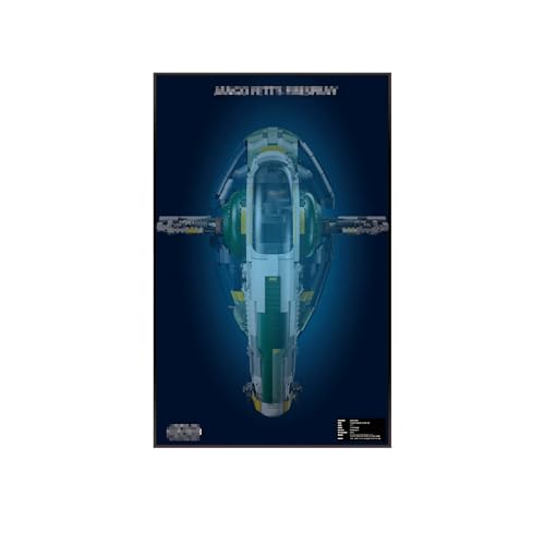 Display-Wandtafel für Lego 75409 Interstellares Raumschiff – Wandhalterung, Displayständer, Kunst-Wandhalterungsrahmen für Rennwagen-Bausatz, 50 x 80 cm (verbessertes Modell) (Basic Model) von Generic