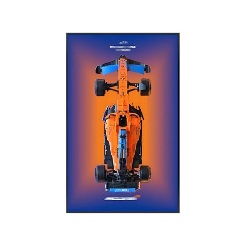 Display-Wandtafel kompatibel mit Lego 42141 Technic für McLaren Formel 1 Rennwagen, Geschenkideen für Lego F1 Auto-Wandmontage-Enthusiasten, nur Wandtafel (42141,Without Light) von Generic