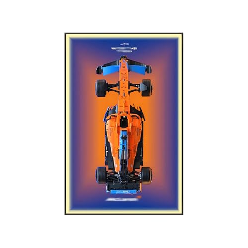 Display-Wandtafel kompatibel mit Lego 42141 Technic für McLaren Formel 1 Rennwagen, Geschenkideen für Lego F1 Auto-Wandmontage-Enthusiasten, nur Wandtafel (42141,with Light) von Generic