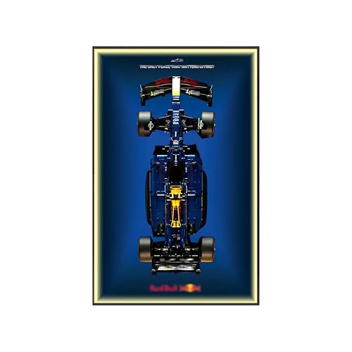 Display-Wandtafel kompatibel mit Lego 42141 Technic für McLaren Formel 1 Rennwagen, Geschenkideen für Lego F1 Auto-Wandmontage-Enthusiasten, nur Wandtafel (42206,with Light) von Generic