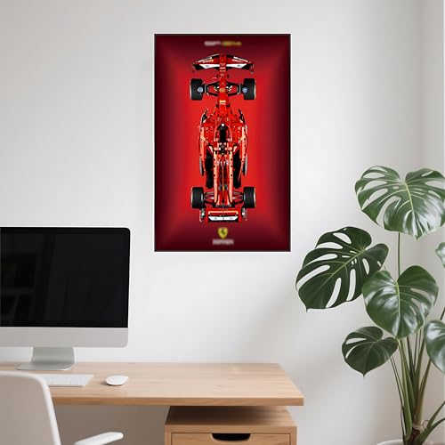 Display-Wandtafel kompatibel mit Lego 42141 Technic für McLaren Formel 1 Rennwagen, Geschenkideen für Lego F1 Auto-Wandmontage-Enthusiasten, nur Wandtafel (42207,with Light) von Generic