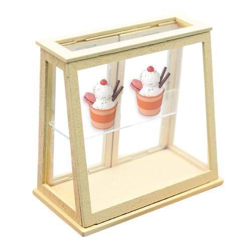 Doll House Bakery Fall - Miniaturschalter, Kuchenausstellungsschrank | Bread Shop Showcase, Ladenmodell für Playhouse, Dolhouse -Accessoires, Spielzeugdekoration, Kinder tun das Spielen, kreative Szen von Generic