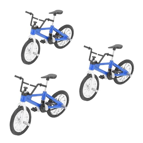Dollhouse Finger Mountain Bike Model Reiche Details Miniatur Mountainbike Spielzeug für Schlafzimmer/Wohnzimmer Display (Blue) von Generic