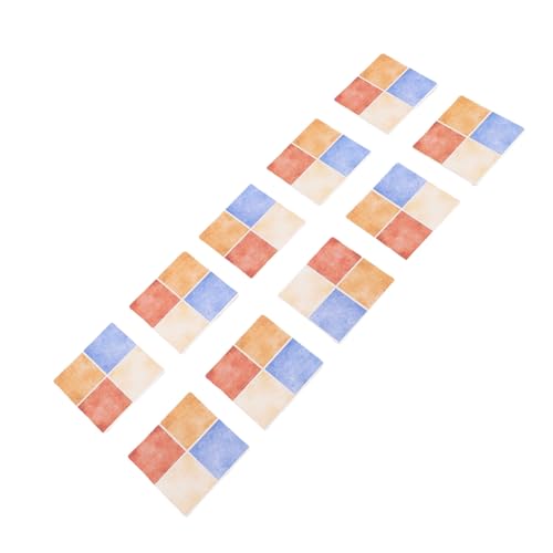 Dollhouse Flooring -Fliesen, 30/60 -PCs 1:12 Miniaturpuppenhauszubehör mit Lebendigem Montiertem Design für Wohnkulturhandwerk (60) von Generic